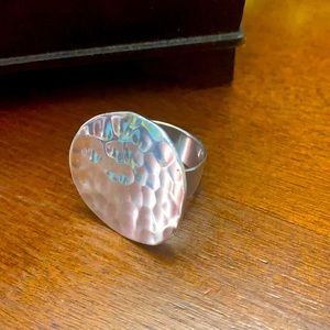 SOLD:::Beautiful hammered sterling silver ring